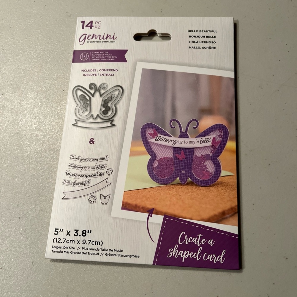 Gemini Butterfly Card Making Kit - Purple